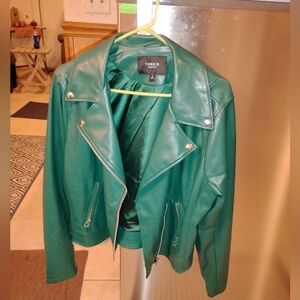 Green TORRID Faux Leather Jacket